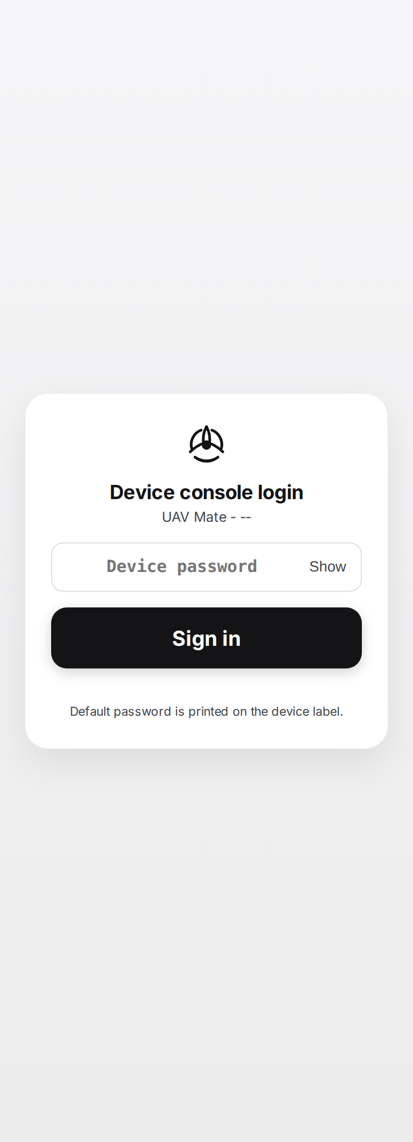 Device console login