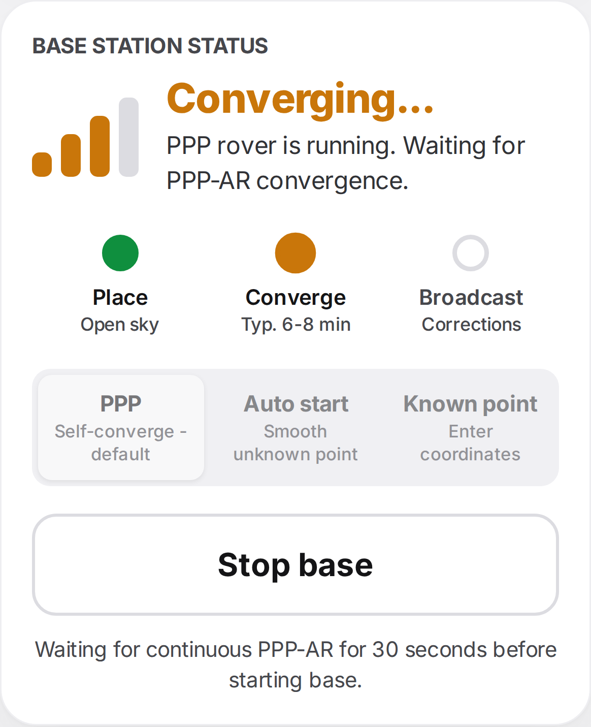 Converging status card
